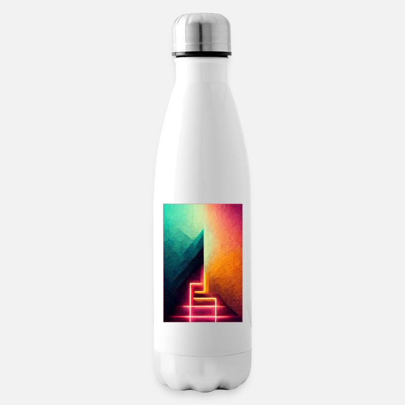 Abstrakt Neon Crossnes Art - Isolierflasche - Weiß