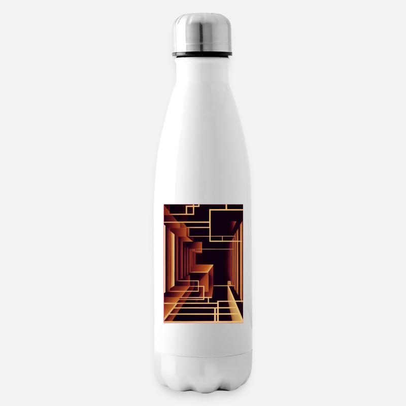 Abstract Minimalism - Isolierflasche - Weiß