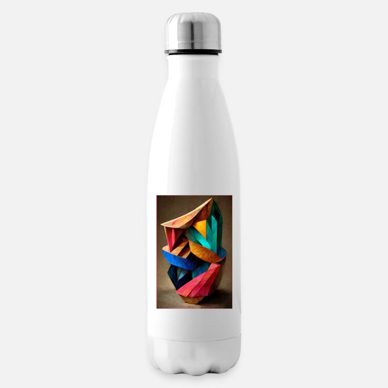 3d Abstract Sculpture of Pure Geometrical - Isolierflasche - Weiß
