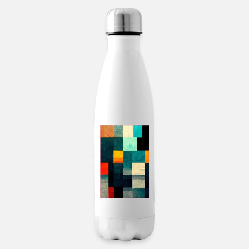 Abstract Pixel Art - Isolierflasche - Weiß
