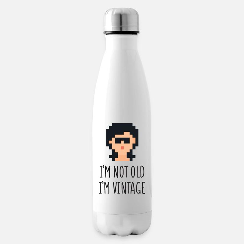 Ich bin nicht alt Ich bin Vintage - Isolierflasche - Weiß