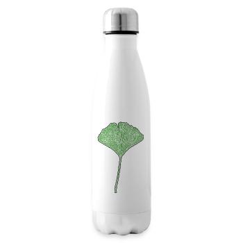Gingko leaf - Insulated Water Bottle - white - Right
