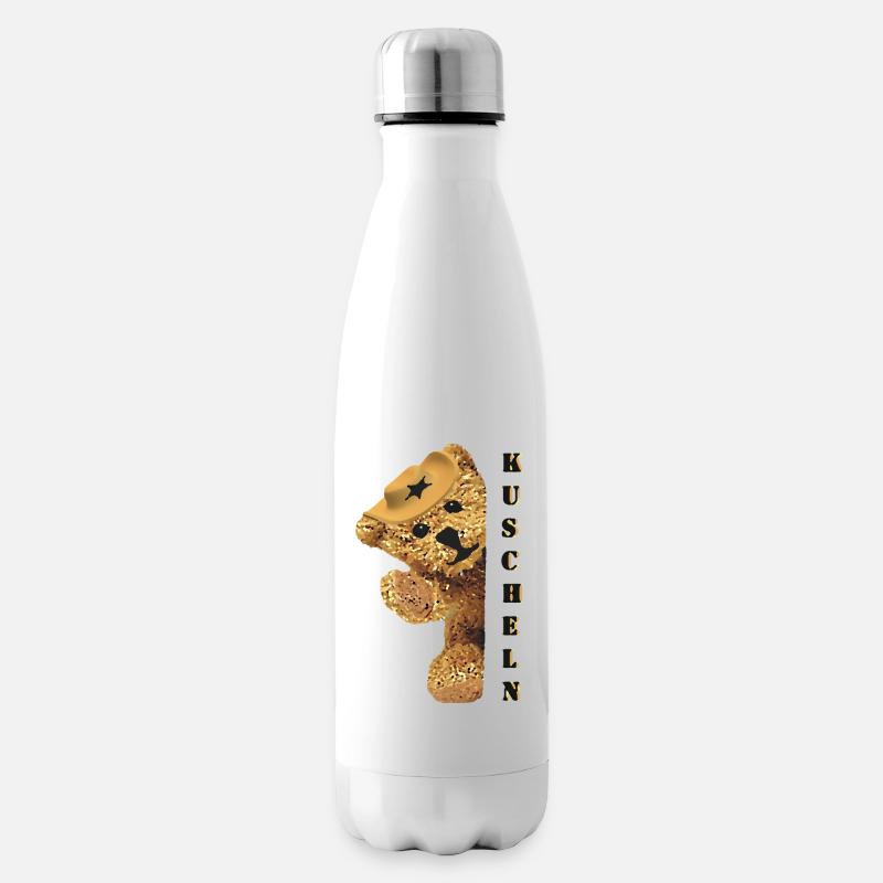 Teddy Bär Kuscheltier Teddybär Weihnachten Noel - Isolierflasche - Weiß