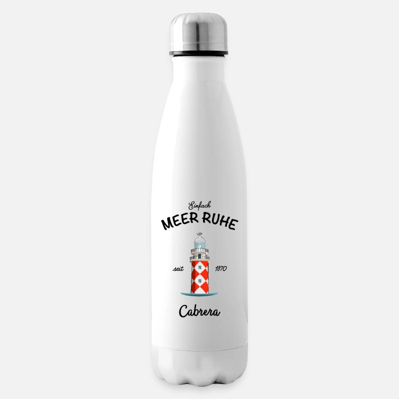 Balearen, Insel Cabrera, Meer Ruhe - Isolierflasche - Weiß