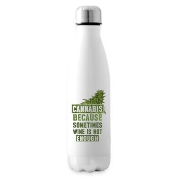 Le cannabis parce que parfois le vin ne suffit pas Bourgeon - Bouteille isotherme - blanc - Droite