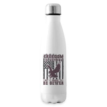 FREEDOM IS NOTHING BUT A CHANGE TO BE BETTER - Insulated Water Bottle - white - Right