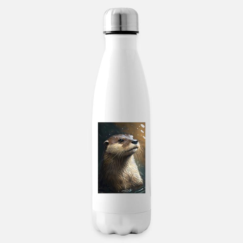 Otter Realistisch Cool Tier - Isolierflasche - Weiß