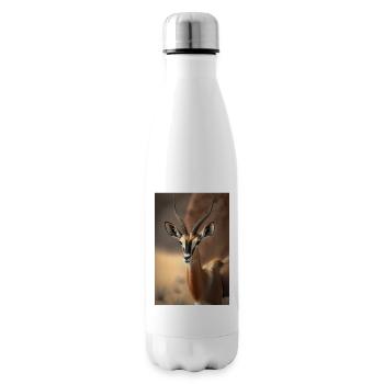 Gazelle safari Africa animal - Insulated Water Bottle - white - Right