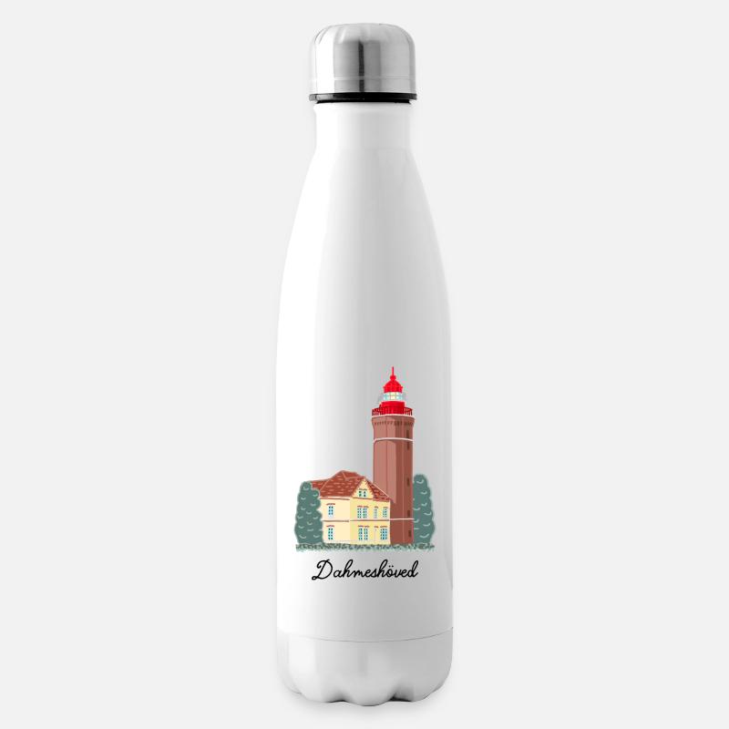 Leuchtturm Dahmeshöved, Ostsee, Lübecker Bucht - Isolierflasche - Weiß