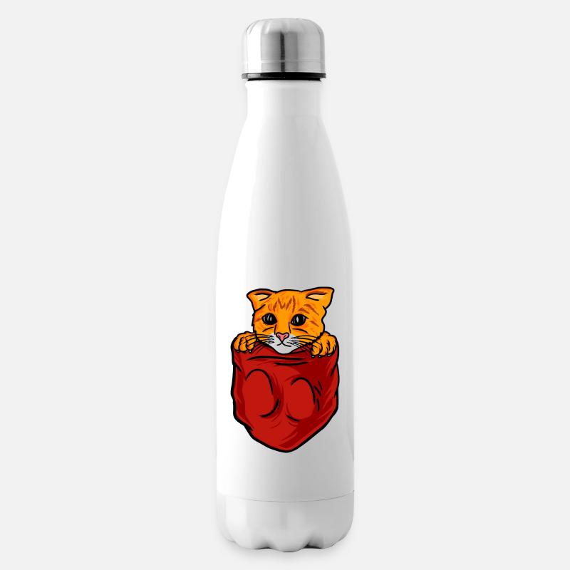 Katze in der Tasche - Katze in der Tasche - Isolierflasche - Weiß