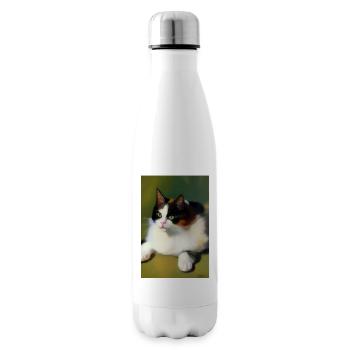 Image du chat - Bouteille isotherme - blanc - Droite