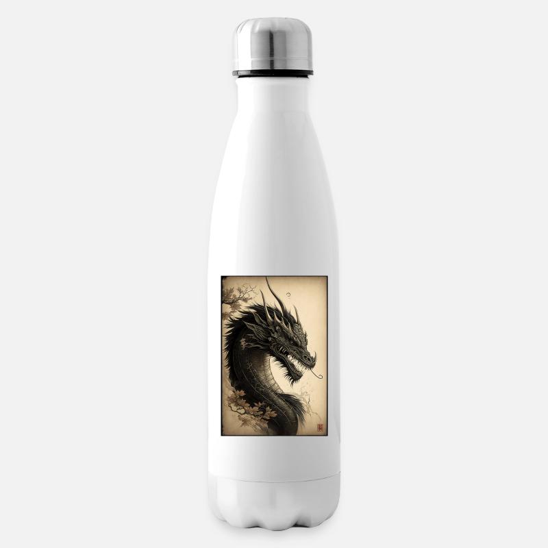 Japanischer Drache Chinesischer Drache - Isolierflasche - Weiß