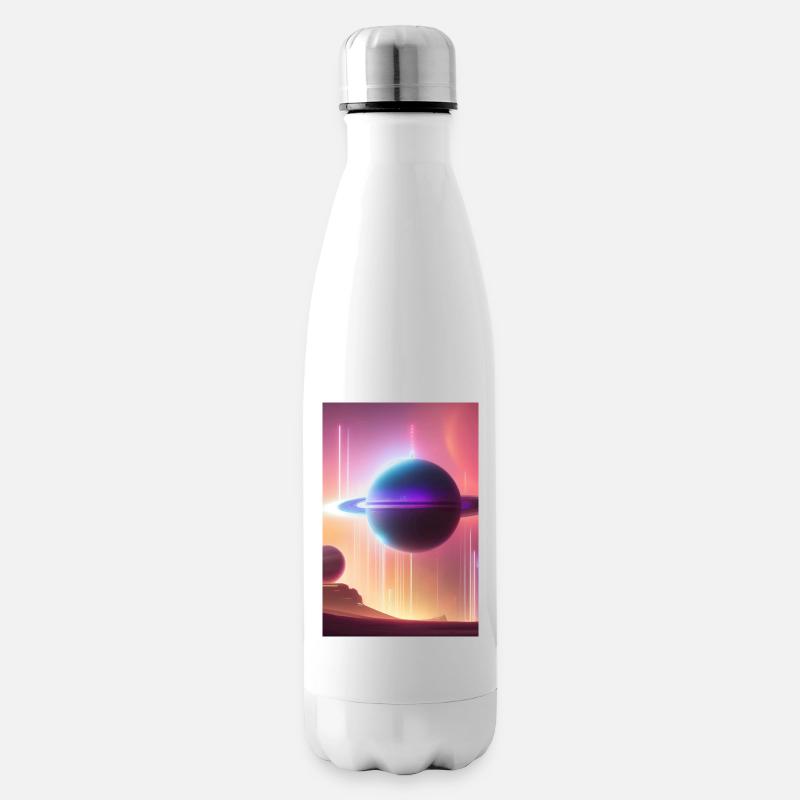 Weltall, Planeten - Isolierflasche - Weiß