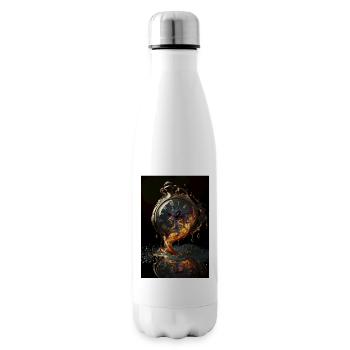 Schmelzende Taschenuhr Uhr Surrealistisch - Isolierflasche - Weiß - Rechts