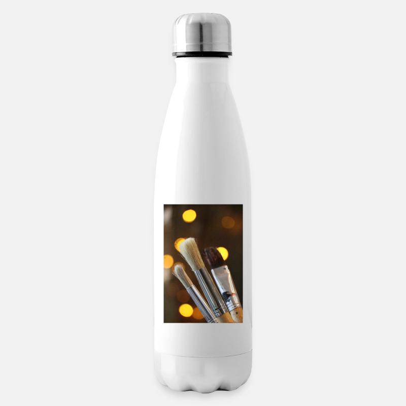 Nahaufnahme Pinsel mit Bokeh - Isolierflasche - Weiß
