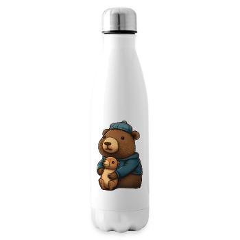 Capybara cuddling - Insulated Water Bottle - white - Right