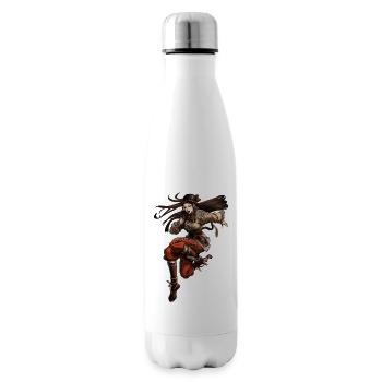 Shaolin manga girl - Insulated Water Bottle - white - Right
