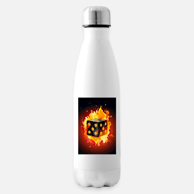 Dés en feu - Bouteille isotherme - blanc