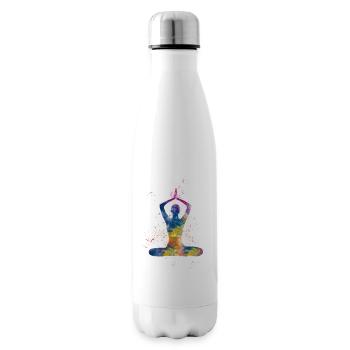 Yoga exercise - Insulated Water Bottle - white - Right