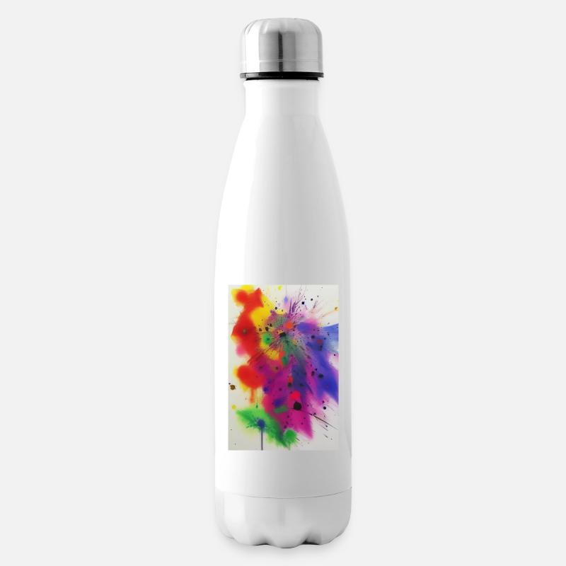 Farbspritzer - Isolierflasche - Weiß
