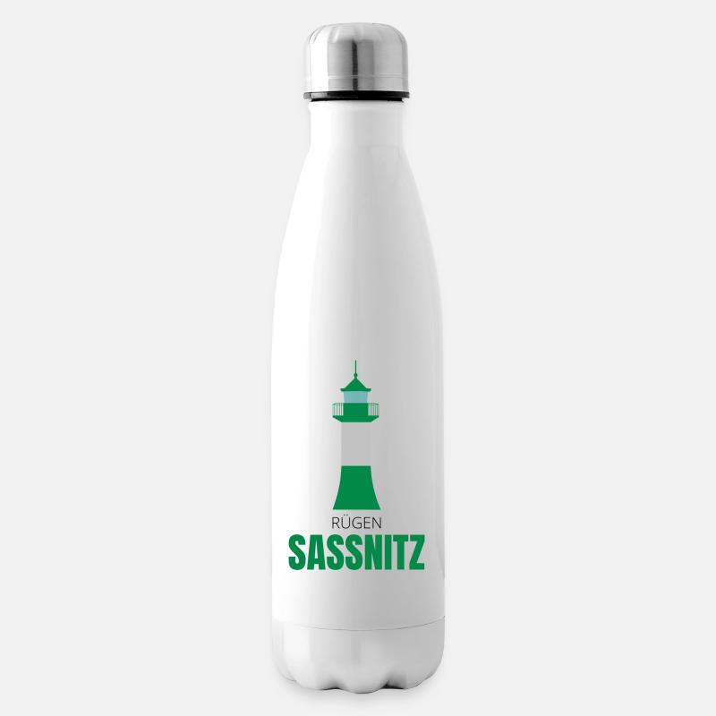 Leuchtturm Sassnitz Rügen - Isolierflasche - Weiß