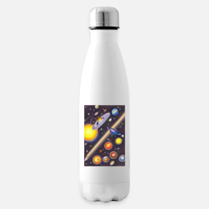 Espace et planètes - Bouteille isotherme - blanc