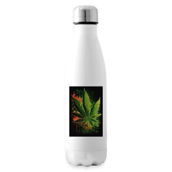 Marijuana plant - Insulated Water Bottle - white - Right