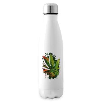 illustration of marijuana - Insulated Water Bottle - white - Right