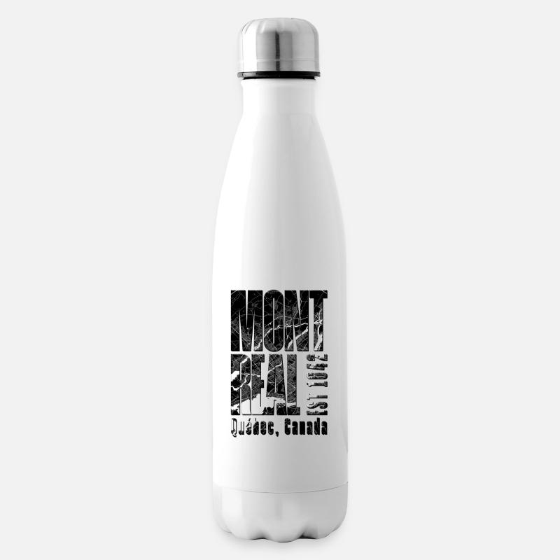 Montreal Kanada Design mit Stadtkarte - Isolierflasche - Weiß