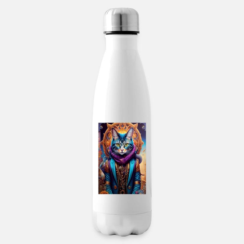Meisterkatze - Isolierflasche - Weiß