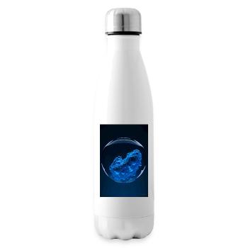 Clouds in a bubble blue 1 - Insulated Water Bottle - white - Right