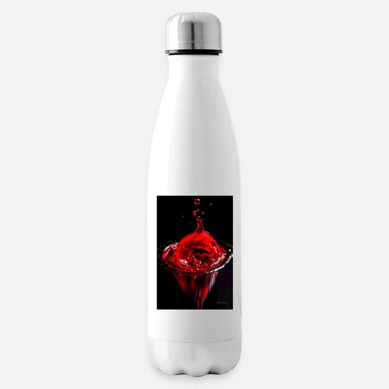 Drops red 6 - Insulated Water Bottle - white