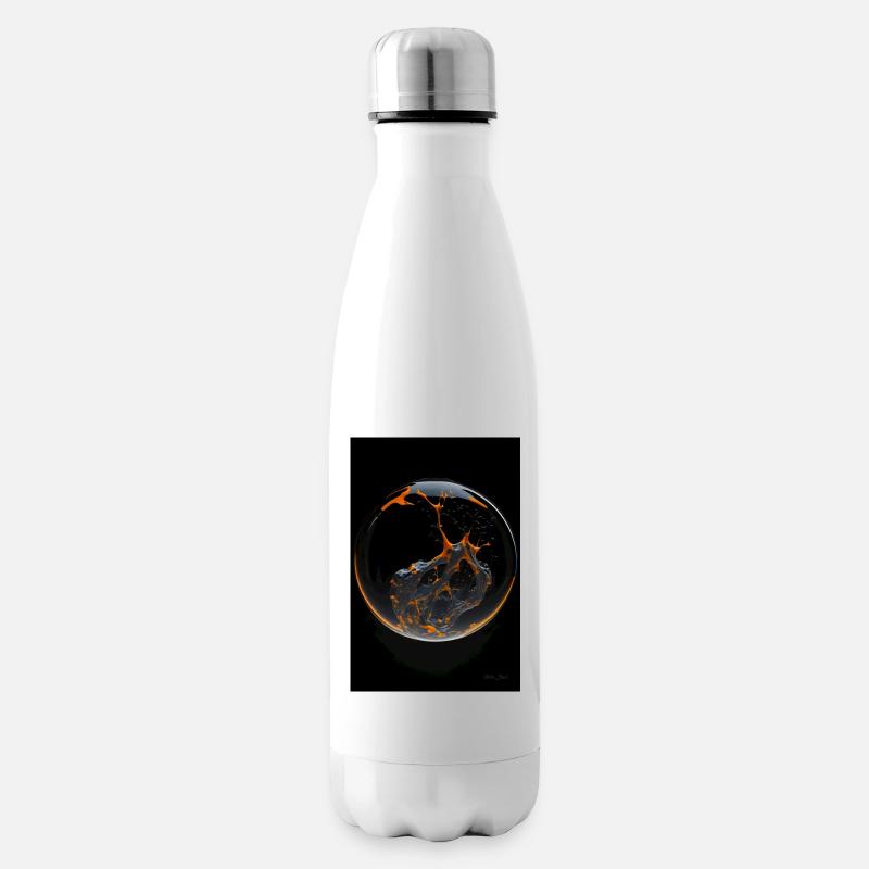 Kaos in a bubble orange 4 - Insulated Water Bottle - white