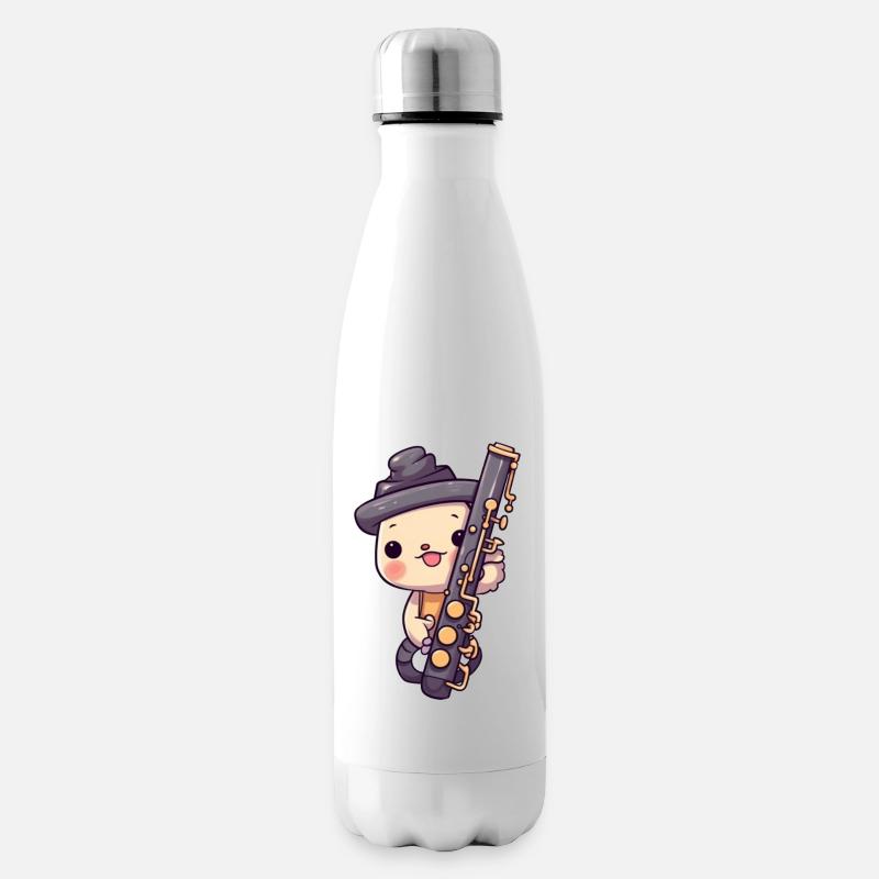 Klarinette im Comic Stil - Isolierflasche - Weiß