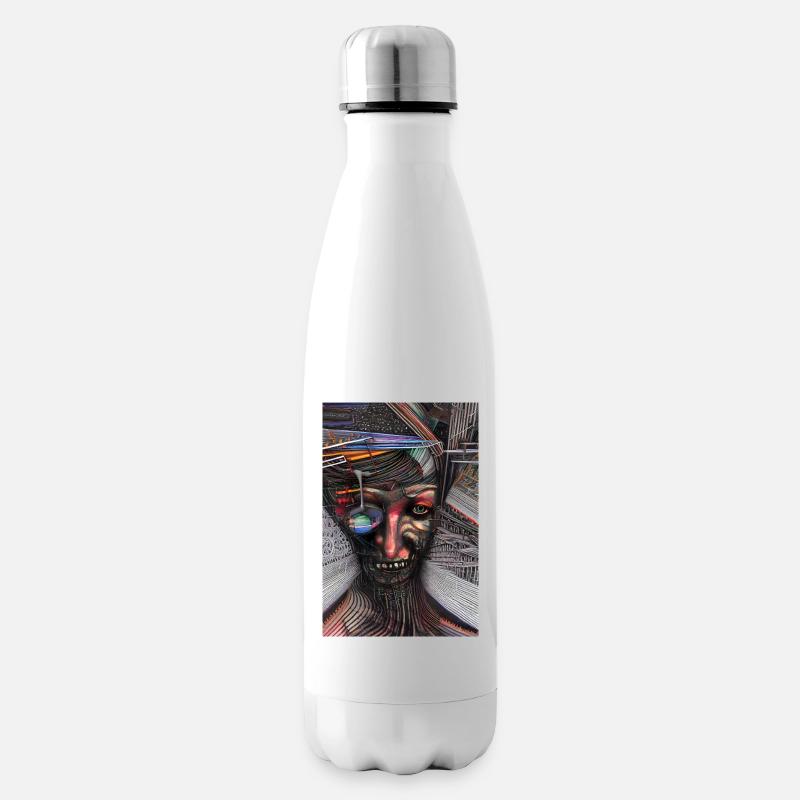 Abstrakte Kunst - Isolierflasche - Weiß