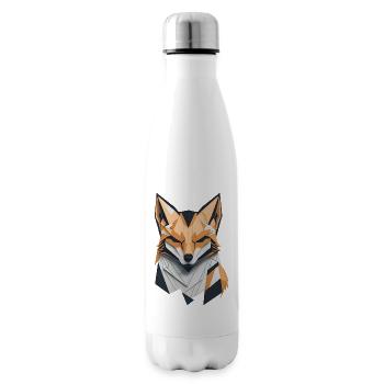 Tête de renard de forme moderne - Bouteille isotherme - blanc - Droite