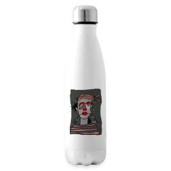 comicart Gesicht - Isolierflasche - Weiß - Rechts