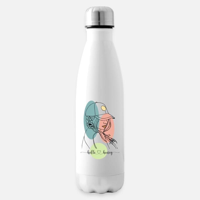 Hallo Schatz minimalistische Kunst - Isolierflasche - Weiß