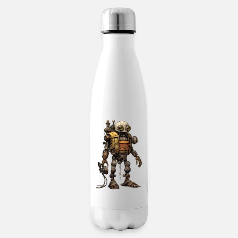 Roboter - Isolierflasche - Weiß