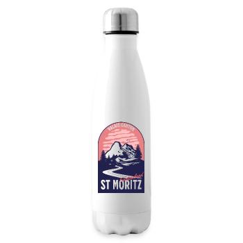 Saint Moritz Switzerland Valais - Insulated Water Bottle - white - Right