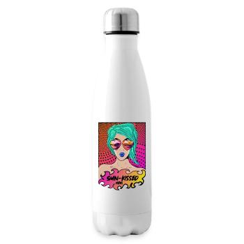 Sun-Kissed Vibes Pop Art Summer Design - Insulated Water Bottle - white - Right