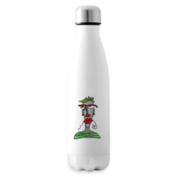 Gesicht - Isolierflasche - Weiß - Rechts