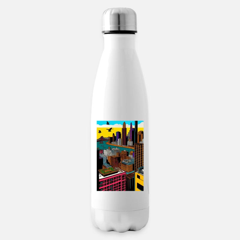 San Francisco - Insulated Water Bottle - white