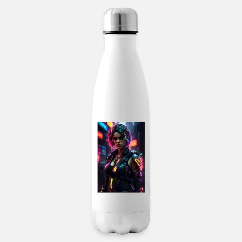 Frau cyberpunk - Isolierflasche - Weiß