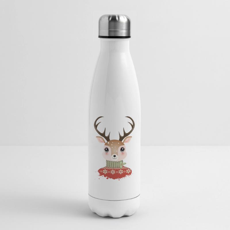 cerf chic mignon avec pull de Noël Bouteille isotherme