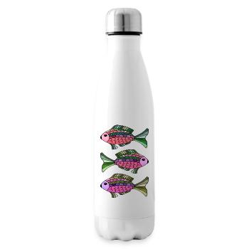 Poissons - Bouteille isotherme - blanc - Droite