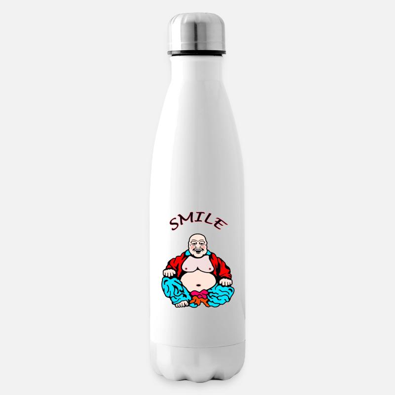 Yoga joyeux - Bouteille isotherme - blanc