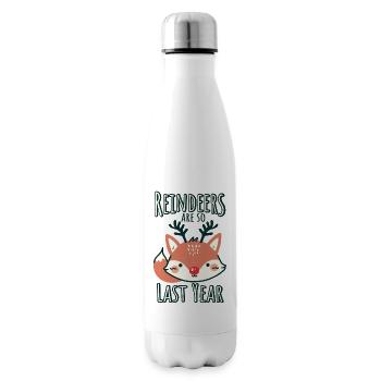 Fuchs Weihnachten Fun Spruch - Isolierflasche - Weiß - Rechts