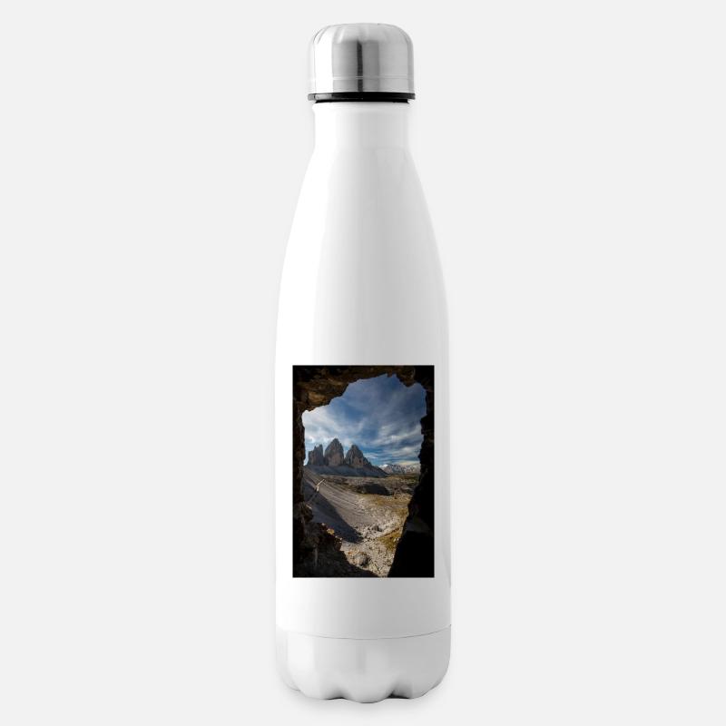 Drei Zinnen - Isolierflasche - Weiß