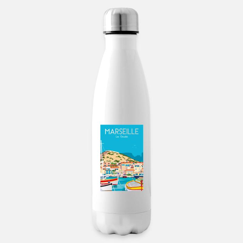 MARSEILLE LES GOUDES - Bouteille isotherme - blanc